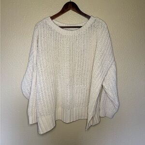 American Eagle Outfitters Cream Knit Sweater
